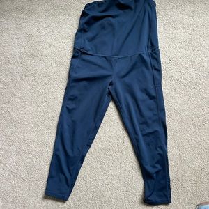 Senita Athletics Maternity Workout Leggings - M Blue